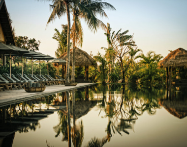 Poolen på Phum Baitang, Cambodia i Sydøstasien