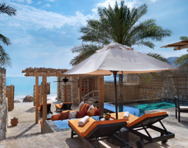 Pool Villa Beachfront på Six Senses Zighy Bay, Oman