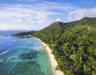 Stranden ved Hilton Seychelles Labriz & Spa, Seychellerne