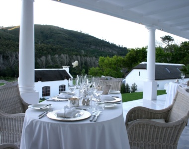 Middag på Grand Dédale Country House, Sydafrika Middag på Grand Dédale Country House, Sydafrika