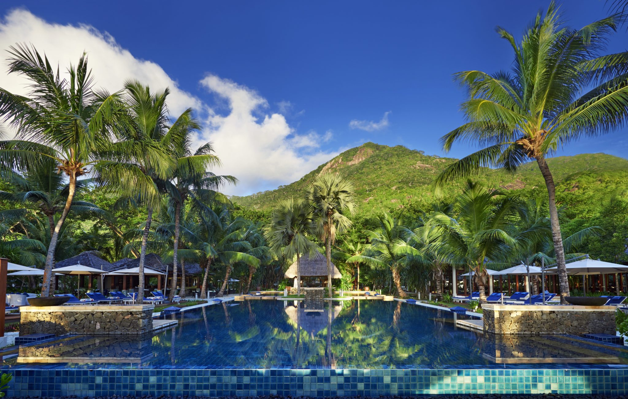 Pool på Hilton Seychelles Labriz & Spa, Seychellerne