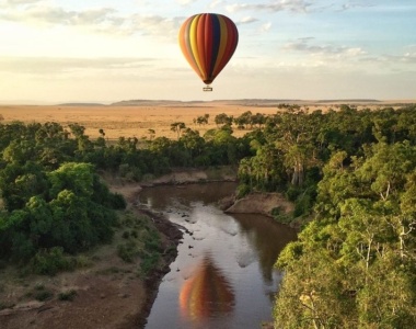 Ballonfærd fra Govenors Camp, Kenya, Afrika