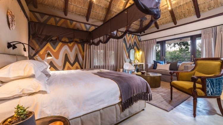 Lækker suite på Sabi Sabi Bush Lodge, Sydafrika