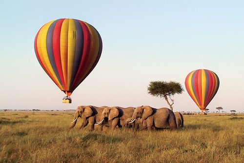 Ballon safari i Kenya