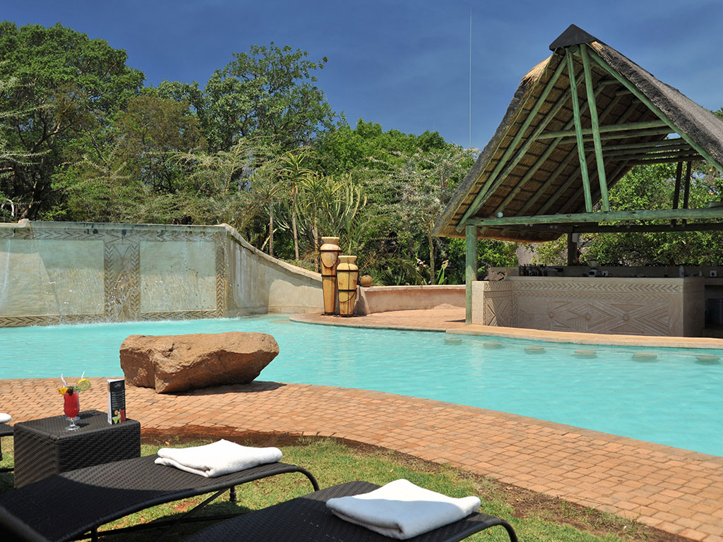 Pool på Mabula Game Lodge, Sydafrika