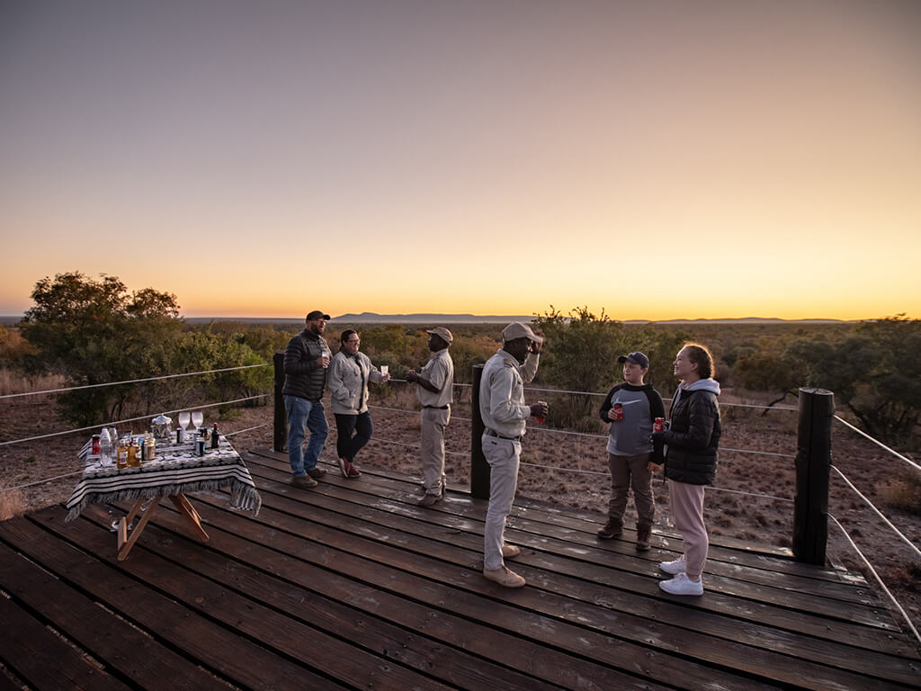 Dagens safari tales igennem, Mabula Game Lodge, Sydafrika