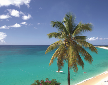 Stranden ved La Samanna på St. Martin, Caribien