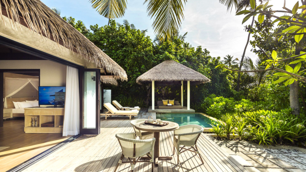 Beach Villa på COMO Maalifushi, Maldiverne