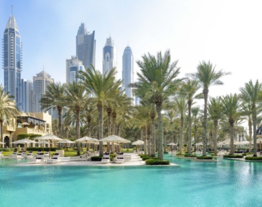 Poolen i området The Palace på One&Only Royal Mirage, Dubai