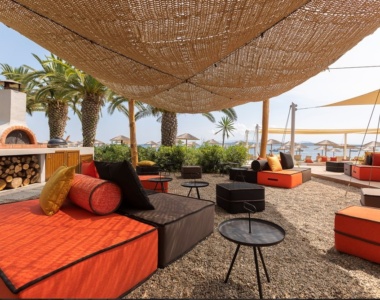 Ammos Beach Bar på Eagles Palace, Halkidiki, Grækenland