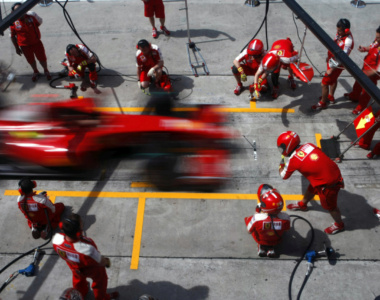 Formel 1 pit for Ferrari